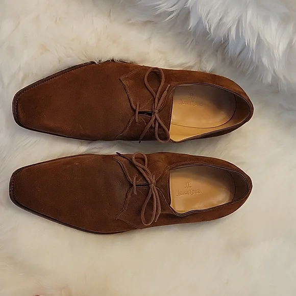 Chaussures John Lobb Bristol - Oxford Loafer - Suède Noir - Taille US 9.5 / UK 8.5 - Neuf Avec Boîte